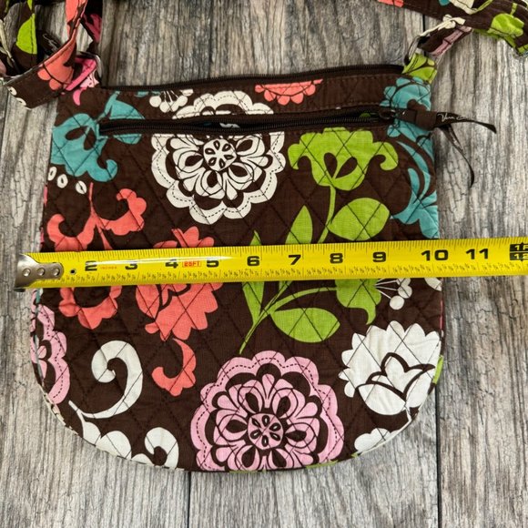 Vera Bradley Saddle Hipster Pushlock Closure Crossbody Purse LOLA 10" x 10" x 1" - Picture 8 of 13